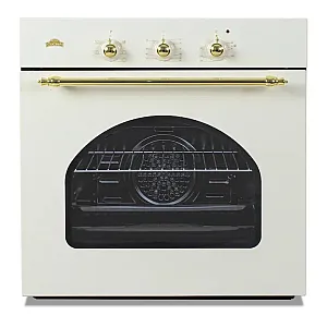 Cuptor electric incorporabil Nuova Cucina Retro, 60 cm, Curatare catalitica, Ventilator, Bej