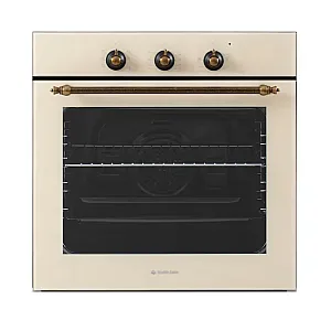 Cuptor electric incorporabil rustic Studio Casa Viva Parma Glass Beige, 8 functii, Ventilator, Grill, Clasa A, Sticla beige