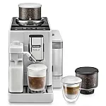 Espressor automat De’Longhi Rivelia EXAM440.55.W, 0132215473, 1450W, 18 tipuri de bauturi, 19 bari, 2 recipiente pentru boabe, Tehnologie Bean Adapt, Carafa de lapte cu tehnologie LatteCrema Hot, Alb - Studiocasa.ro