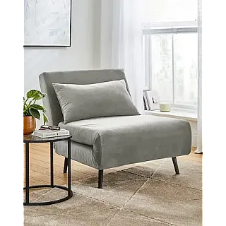 Fotoliu extensibil fold-out, stofa gri, (dimensiuni 106*195*15cm ), SMART LIVING STUDIO CASA