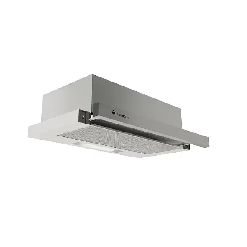 Hota incorporabila telescopica Studio Casa Viva Slim Roma, 2 Motoare, Putere de absorbtie 450 m3/h, Inox - Studiocasa.ro