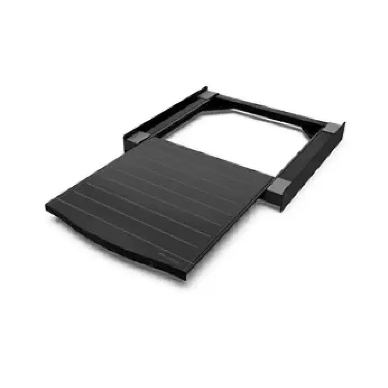 Kit universal de suprapunere a masinii de spalat si a uscatorului de rufe + suport retractabil, Meliconi. Torre Black - Studiocasa.ro