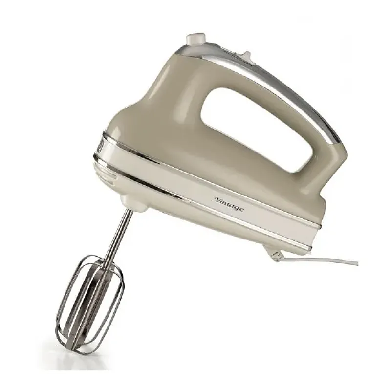 Mixer manual Ariete VINTAGE 1548/04, 450W, 5 viteze, Turbo, Crem - Studiocasa.ro