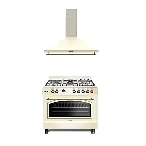 Pachet Aragaz Fe90/60 Avena + Hota Tosca Turbo Beige 90Cm Pachet Aragaz Fe90/60 Avena + Hota Tosca Turbo Beige 90Cm