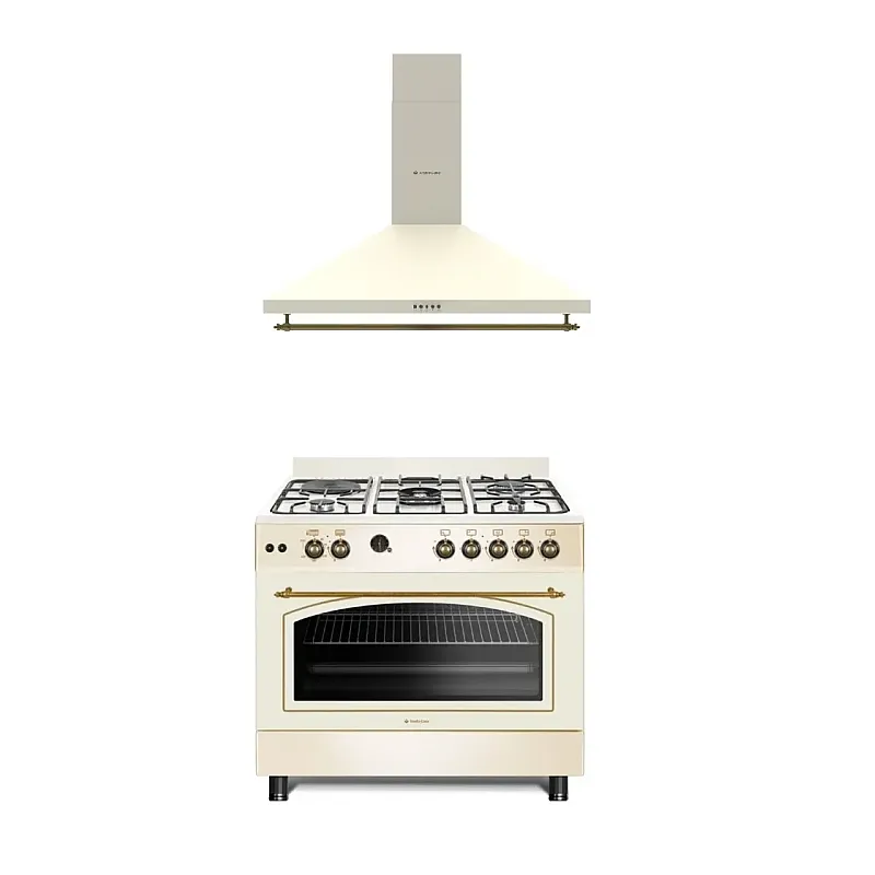 Pachet Aragaz Fe90/60 Avena + Hota Tosca Turbo Beige 90Cm - Studiocasa.ro
