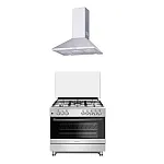 Pachet Aragaz mixt 5 arzatoare gaz, Cuptor electric, 90x60cm, Studio Casa, FE90/60 Multifunctional + Hota Decorativa 90 Cm, Kaminox90, 1 Motor Turbo , Studio Casa - Studiocasa.ro