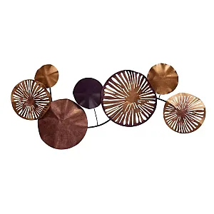 Panou metalic decorativ perete 3D, Deco Art, 79 x 35 cm, Bronz