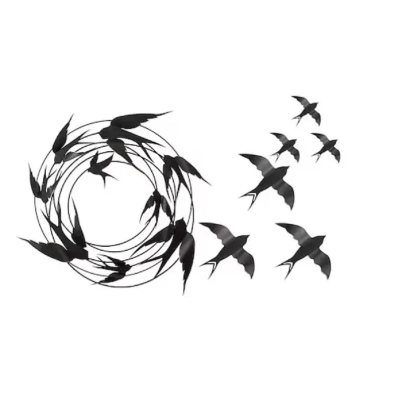 Panou metalic decorativ perete 3D, Deco Art, 80 cm, Negru - Studiocasa.ro