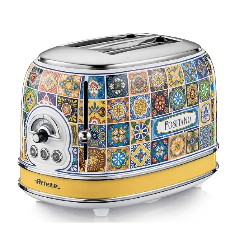 Prajitor de paine Ariete, 0155 Vintage, 810 W, 2 Felii, Positano - Studiocasa.ro