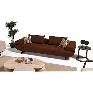 Canapea Venice 3 locuri cu spatar reglabil, Studio Casa, Maro ciocolatiu Canapea Venice 3 locuri cu spatar reglabil, Studio Casa, Maro ciocolatiu