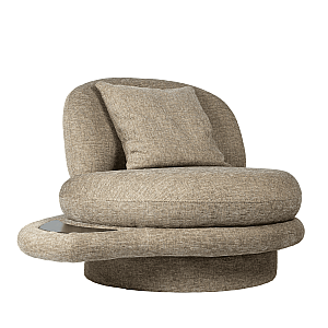 Fotoliu rotativ cu masuta incorporata Venice  Bergere, stofa, 105 x 90 x 77 cm, Palermo 22, Maro Fotoliu rotativ cu masuta incorporata Venice  Bergere, stofa, 105 x 90 x 77 cm, Palermo 22, Maro