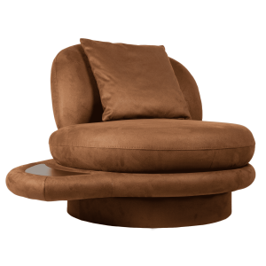 Fotoliu rotativ cu masuta incorporata Venice  Bergere, 105 x 90 x 77 cm, Soft 09, Maro roscat Fotoliu rotativ cu masuta incorporata Venice  Bergere, 105 x 90 x 77 cm, Soft 09, Maro roscat