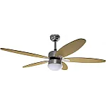 Ventilator de tavan  cu 5 palete și lumină din lemn, 3 viteze, reversibil cu telecomandă, 130cm,   AR5A130WR ARDES - Studiocasa.ro