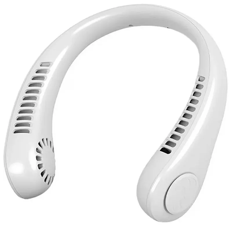Ventilator portabil pentru gat, Arrango, 3 trepte de viteza, acumulatori, Pliabil, incarcare USB, Alb - Studiocasa.ro