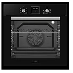 Pachet incorporabil Ambra Black Studio Casa, Cuptor electric multifunctional, plita gaz si hota telescopica, 8 functii, Ventilator, Timer digital, 80 l, Negru - Studiocasa.ro