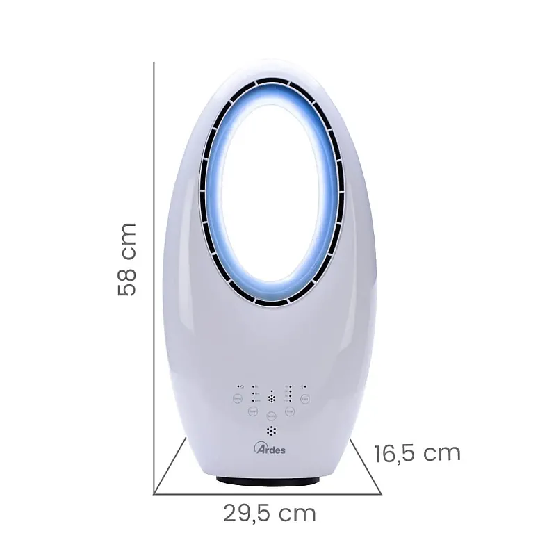 Ventilator Fara Elice AR5BL1B  Muna, Ardes, 3 Viteze, Display Led, Telecomanda, Timer 7.5 H, Comenzi Touch, Lumina Nocturna Led 4 culori - Studiocasa.ro