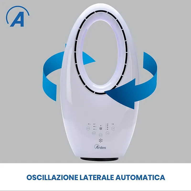 Ventilator Fara Elice AR5BL1B  Muna, Ardes, 3 Viteze, Display Led, Telecomanda, Timer 7.5 H, Comenzi Touch, Lumina Nocturna Led 4 culori - Studiocasa.ro