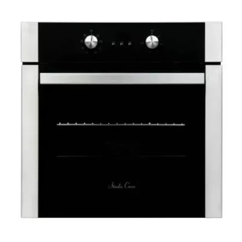 Pachet incorporabil Black Style Studio Casa, Cuptor electric, plita gaz sticla si hota telescopica sticla, Clasa energetica A, Termostat, 65 L, 4 arzatoare gaz, Wok, Gratare fonta, 2 motoare, Negru/Inox - Studiocasa.ro