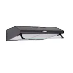 Pachet Aragaz mixt Studio Casa Bruno FE57/57 cm si Hota clasica, Cuptor electric, 4 arzatoare gaz, Rotisor, Ventilator, 5 functii, Clasa energetica A, Aprindere electrica plita, Gratare fonta, Negru - Studiocasa.ro