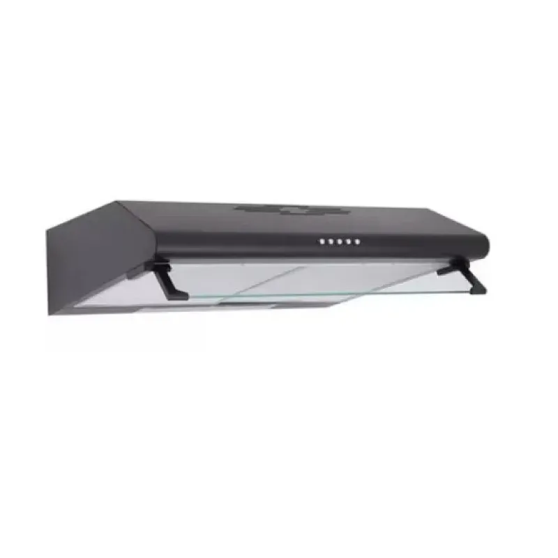 Pachet Aragaz mixt Studio Casa Bruno FE57/57 cm si Hota clasica, Cuptor electric, 4 arzatoare gaz, Rotisor, Ventilator, 5 functii, Clasa energetica A, Aprindere electrica plita, Gratare fonta, Negru - Studiocasa.ro
