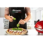 Cuptor electric pentru pizza Ariete "Pizza in 4 minute" 0909/10, 1200W, 32 cm, Pana la 400°C, 5 trepte, Placa de piatra, Acoperire antiaderenta, Rosu - Studiocasa.ro