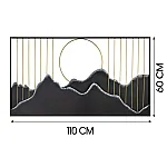 Panou metalic decorativ perete 3D, Deco Art, 110 x 60 cm, Negru - Studiocasa.ro