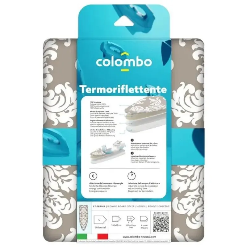 Husa universala pentru masa de calcat, cu 4 straturi, termoreflectorizant, Colombo - Studiocasa.ro