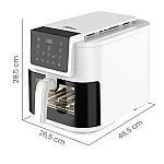 Friteuza cu aer cald Ardes INFINITY 8l, 1700W, afisaj digital touch, alba - Studiocasa.ro