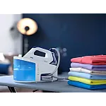 Statie de calcat BRAUN CareStyle 3 Pro IS3157BL, 2400W, 460g/min, 2l, talpa Eloxal, alb-albastru - Studiocasa.ro