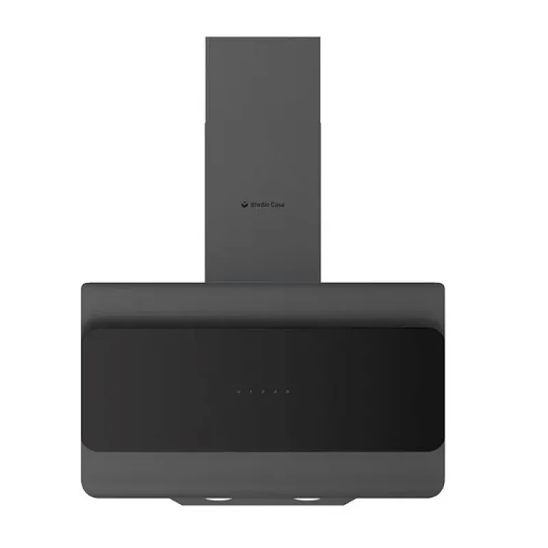 Pachet Aragaz mixt Studio Casa Bruno FE57/57 cm si Hota decorativa, Cuptor electric, 4 arzatoare gaz, Rotisor, Ventilator, 5 functii, Clasa energetica A, Aprindere electrica plita, Gratare fonta, Negru - Studiocasa.ro