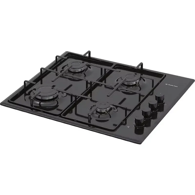 Pachet cuptor electric, plita gaz si hota telescopica Wind Iseo Black Studio Casa, 56 l, Clasa energetica A, 6 functii, 4 arzatoare gaz, Negru - Studiocasa.ro