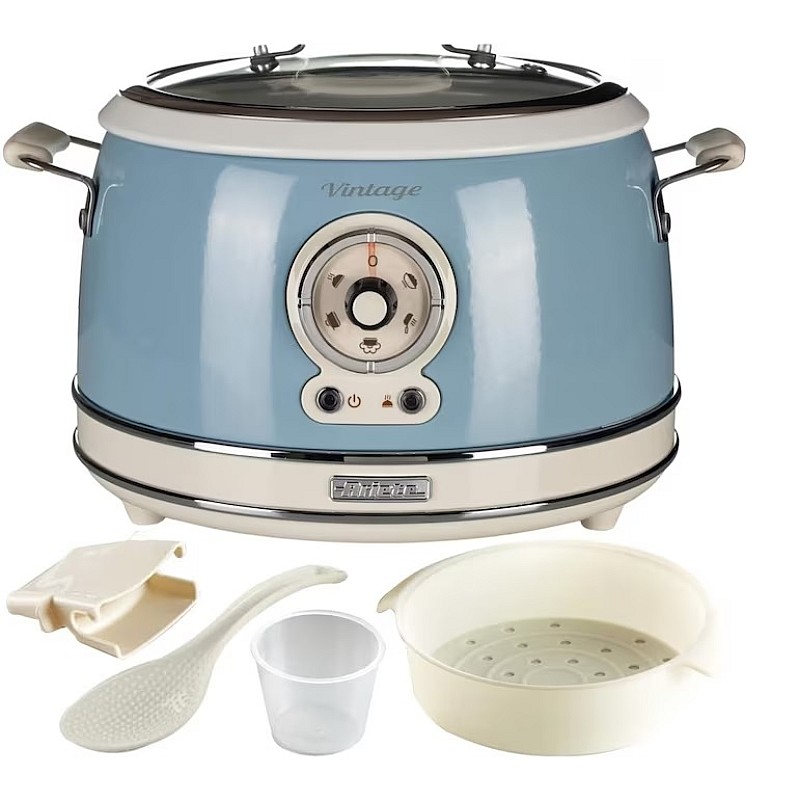 Aparat Pentru Gatit Orez Vintage 2904Cr/Bg, 700W, Crem/Bleu Ariete - Studiocasa.ro
