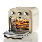 Friteuza cuptor cu aer cald Ariete VINTAGE 4632/03, 1400W, 16 L, Pana la 230°C, Timer, Cos rotativ, Alb/Bej - Studiocasa.ro