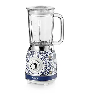 Blender Ariete Capri 0583/0C, 1000W, 1.5 L, 4 viteze + pulse, Zdrobire gheata, Alb/Albastru