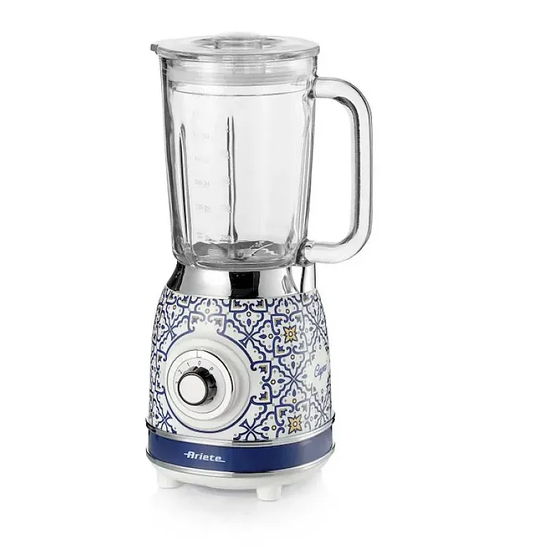 Blender Ariete Capri 0583/0C, 1000W, 1.5 L, 4 viteze + pulse, Zdrobire gheata, Alb/Albastru - Studiocasa.ro
