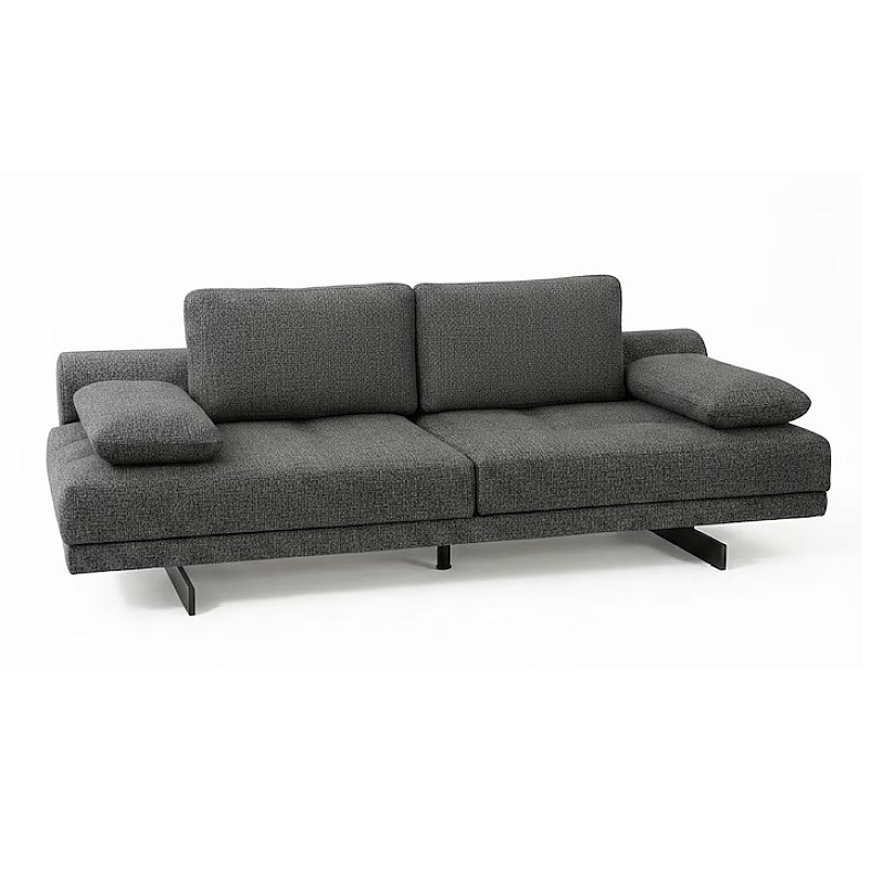Canapea modulara extensibila premium Oscar, cu mecanism reglabil pentru sezut si brate, 240 × 105 × 80 cm, neagra - Studiocasa.ro