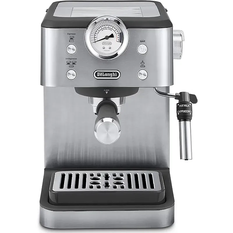 Espressor manual DELONGHI Classic EM450.M, 1.7l 1300W, 15 bar, sistem manual de spumare, argintiu - Studiocasa.ro