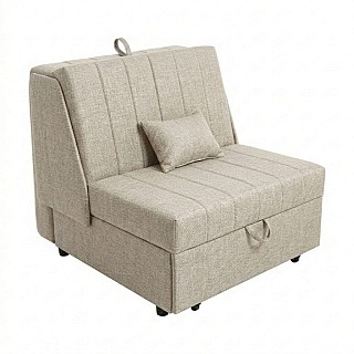 Fotoliu Pat Extensibil Pek Minuetto Smart Living, Latte, Studio Casa