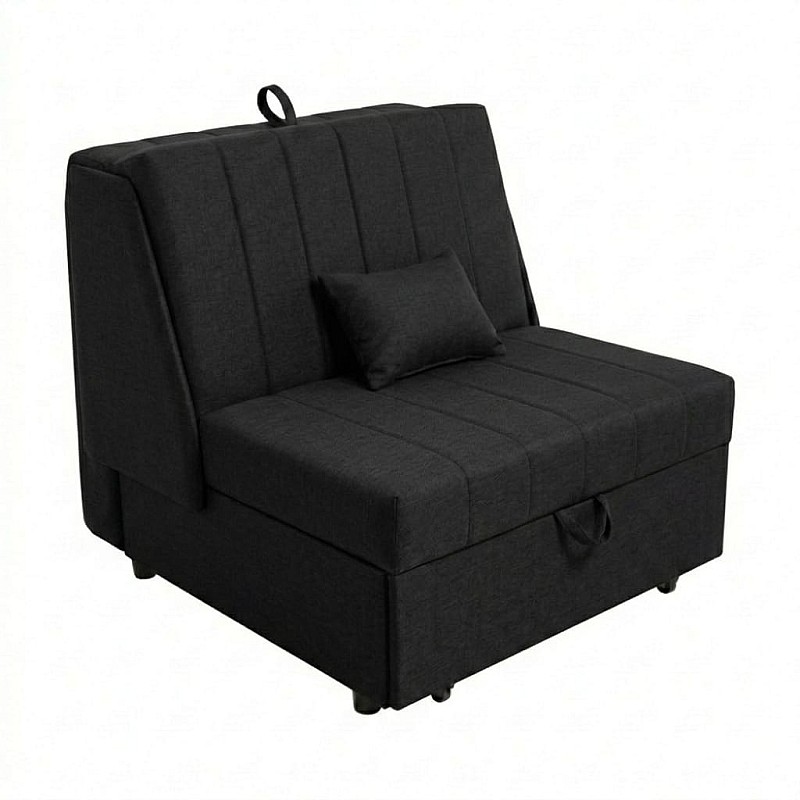 Fotoliu Pat Extensibil Pek Minuetto Smart Living, Negru, Studio Casa - Studiocasa.ro