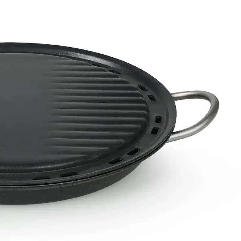 Tigaie Grill fara fum Flonal, NON SMOKE, 30cm, 2 piese, Grill cu recipient de apa - Studiocasa.ro