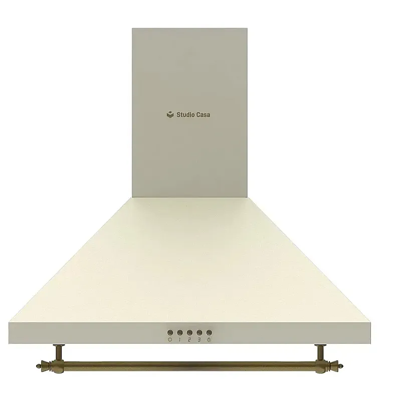 Hota decorativa rustica, 60 cm, Studio Casa Onda Beige Retro, 1 Motor Turbo, 3 viteze - Studiocasa.ro