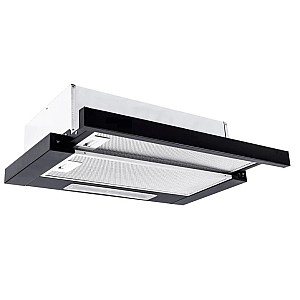 Hota incorporabila telescopica Studio Casa Wind Turbo Black, 520 mc/h, 2 motoare, 225 W, latime 60 cm, 2 filtre din aluminiu lavabile, negru