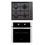 Pachet Cuptor Electric Incorporabil, Studio Casa Venezia Clasic, Ln605Blk, 56L + Plita pe gaz Studio Casa PG660 ISEO Black - Studiocasa.ro