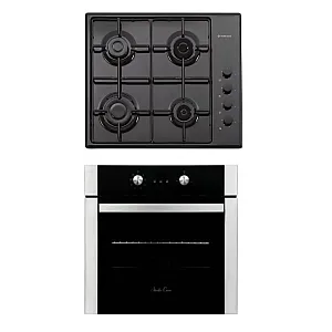 Pachet Cuptor Electric Incorporabil, Studio Casa Venezia Clasic, Ln605Blk, 56L + Plita pe gaz Studio Casa PG660 ISEO Black