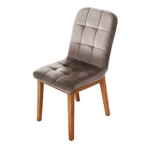 Resigilat Scaun Elite Lux Smart Living Studio Casa , Cu spatar , TAPITAT , cadru lemn NATUR + Material Textil Grey