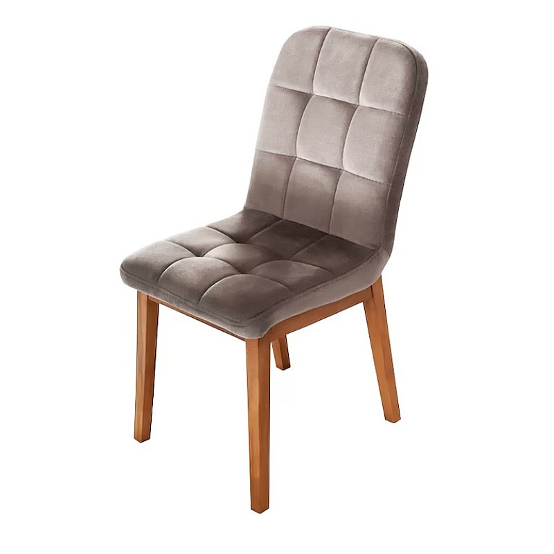 Resigilat Scaun Elite Lux Smart Living Studio Casa , Cu spatar , TAPITAT , cadru lemn NATUR + Material Textil Grey - Studiocasa.ro