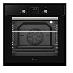 Pachet Cuptor electric incorporabil Studio Casa Ambra Nero FE808, 8 functii, Ventilator, Timer digital, 80 l, Grill electric, Clasa energetica A, Sticla neagra + Plită pe gaz incorporabilă Nuova Cucina, 60cm, 4 arzătoare, Wok, sticlă neagră - Studiocasa.r