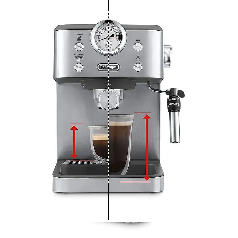 Espressor manual DELONGHI Classic EM450.M, 1.7l 1300W, 15 bar, sistem manual de spumare, argintiu - Studiocasa.ro