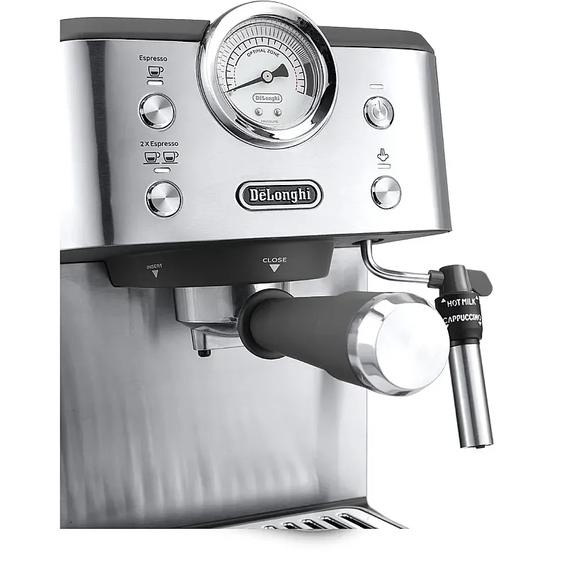 Espressor manual DELONGHI Classic EM450.M, 1.7l 1300W, 15 bar, sistem manual de spumare, argintiu - Studiocasa.ro
