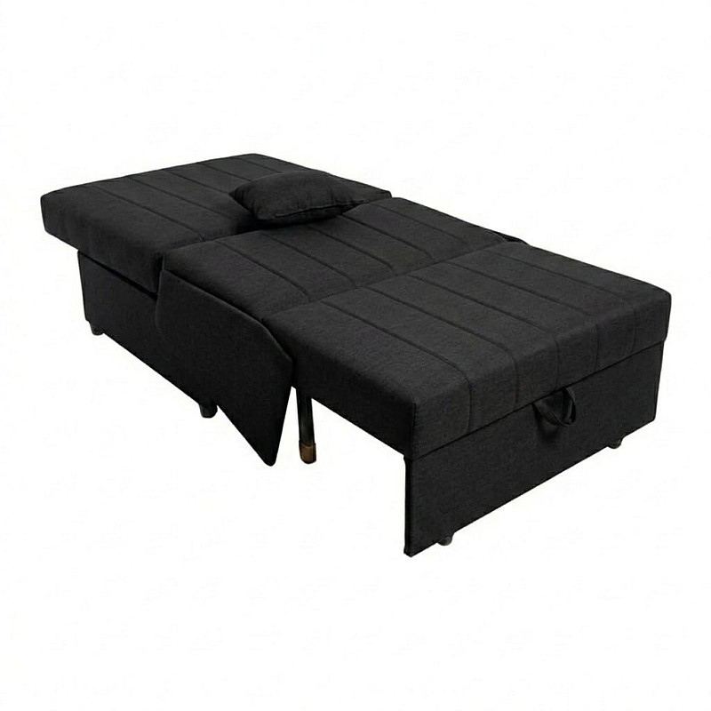 Fotoliu Pat Extensibil Pek Minuetto Smart Living, Negru, Studio Casa - Studiocasa.ro